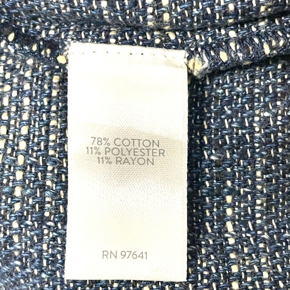 NWT J Jill Indigo Blazer Jacket Blue Cardigan Women’s Button Front Size XS - Picture 10 of 10